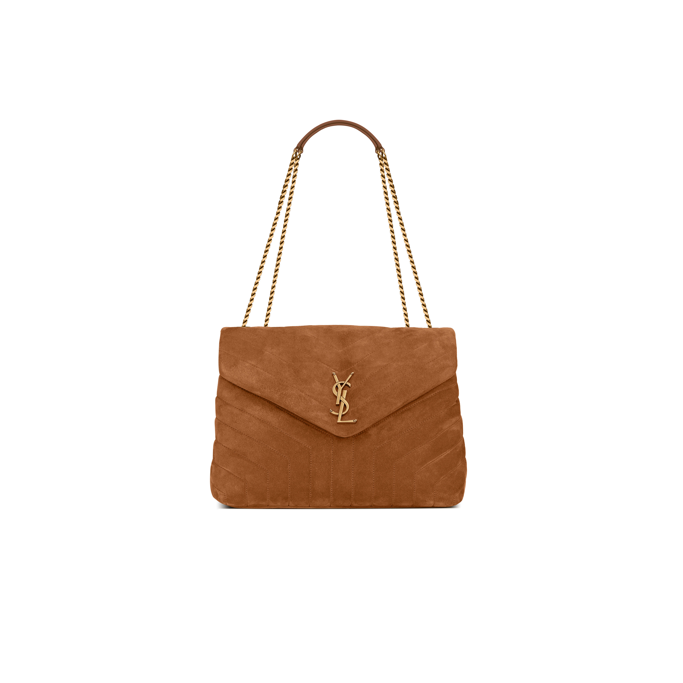YSL LOULOU MEDIUM IN QUILTED SUEDE 5749461U8C77761 (32*22*12cm)